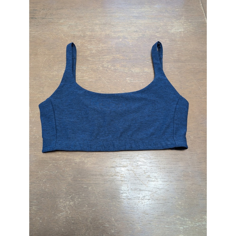 Outdoor Voices Double Time Bra‎ Blue Heathered Scoop Neck Sports bra small